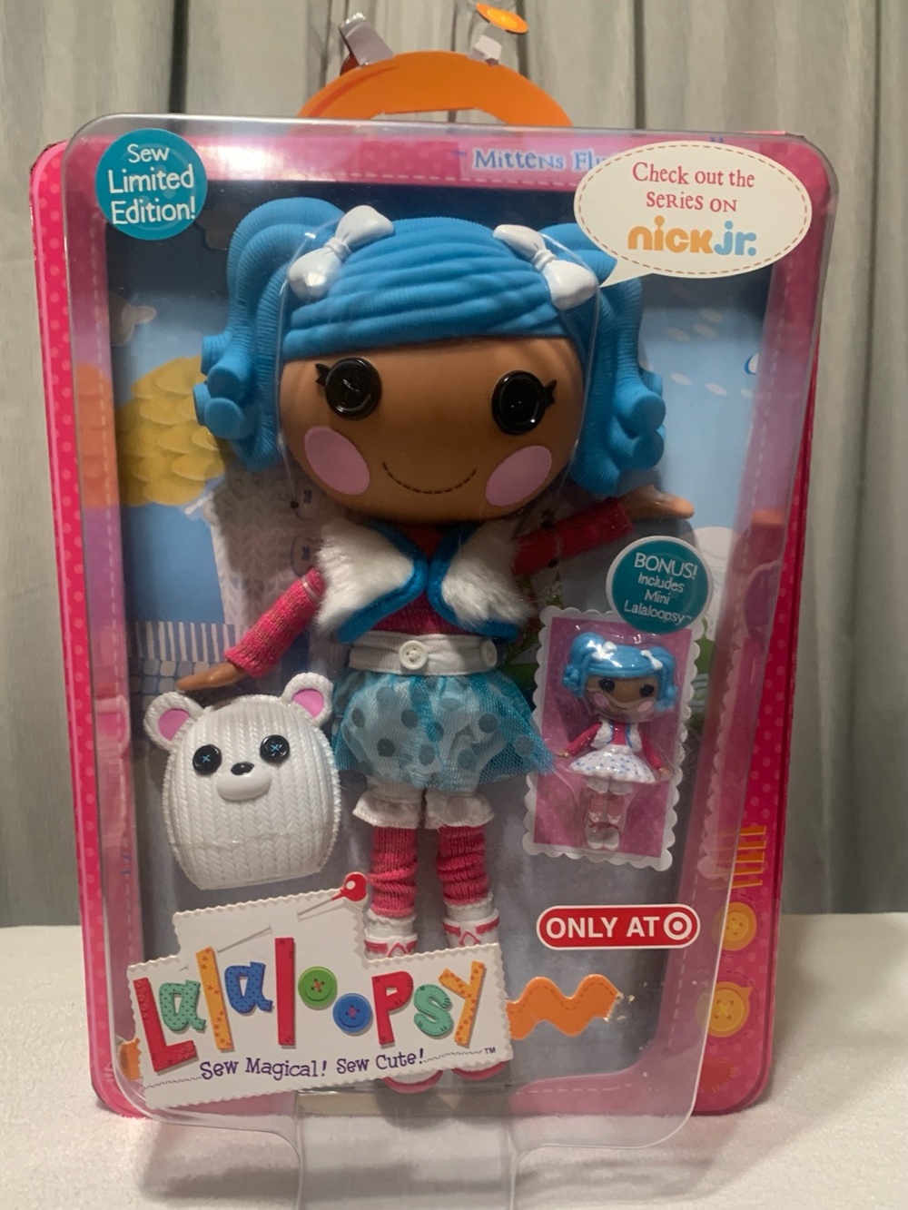 Lalaloopsy Mittens Plush Doll with Blue Hair & White Bear Accessory